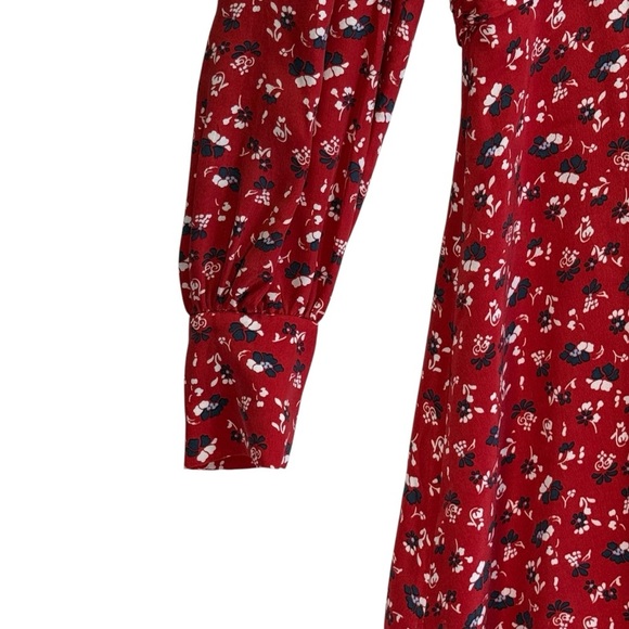 Veronica Bears Floral Red Long Sleeve Marion Dress. Size 4 - Picture 6 of 16